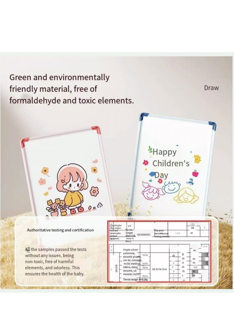 Children's drawing board, household magnetic stand type double-sided teaching small blackboard, baby watercolor painting doodle erasable whiteboard - Image 4