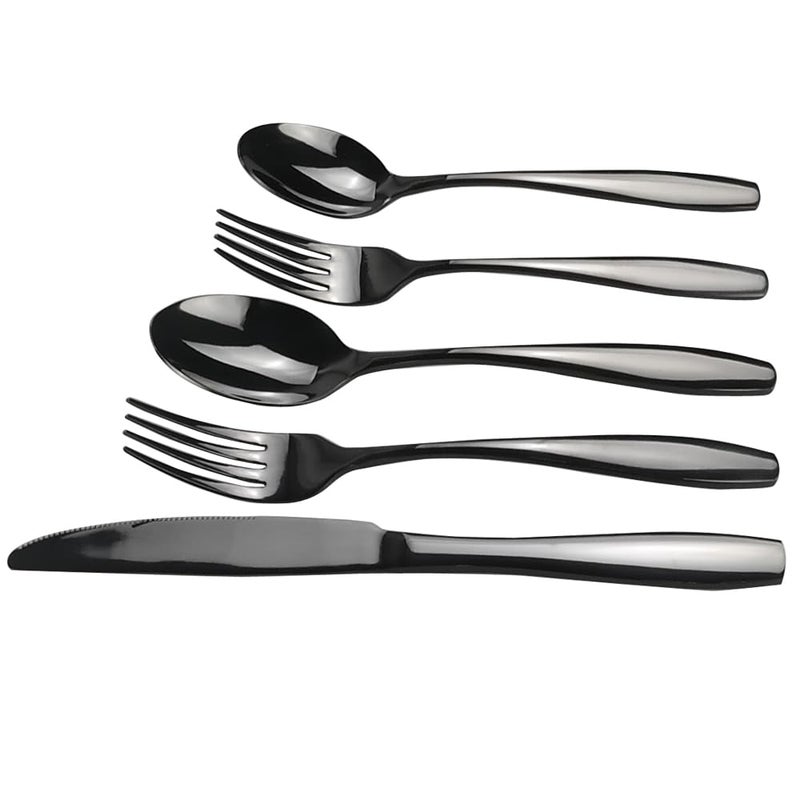 Wekioger Matte Black Stainless Steel Flatware 80 Pieces Table Dinner Silverware Set for 16 - Image 1
