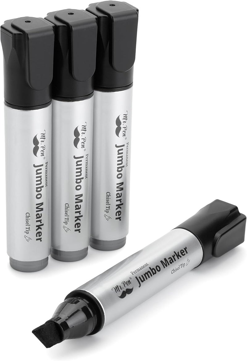 Mr. Pen - Jumbo Permanent Markers | Wide Tip, Large, Thick Permanent Markers for Canvas, Posters Board, Fabric, Window, Glass, Wood, Waterproof, Quick Dry - Image 1