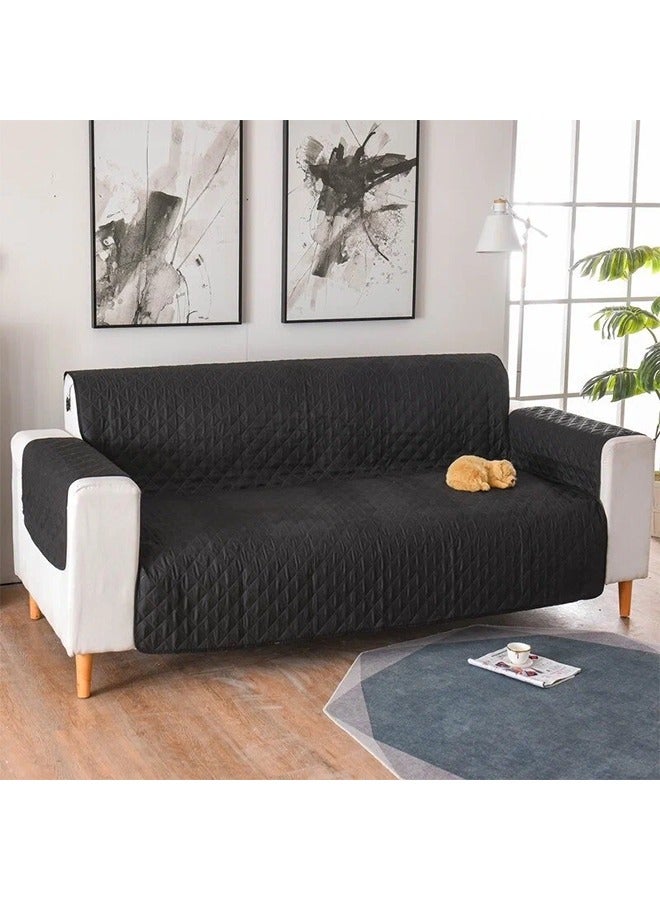 غطاء أريكة، غطاء أريكة مقاوم للماء مع أشرطة مرنة، واقي أثاث من قطعة واحدة غير قابل للانزلاق، غطاء أريكة قابل للغسل، وسادة أريكة مقاومة للتجاعيد، غطاء أريكة قابل للتمدد، غطاء أريكة قابل للعكس، غطاء أريكة لحماية الأرائك، مرن مقاوم للانزلاق بتفاصيل رائعة، نصف مقعد - Image 3