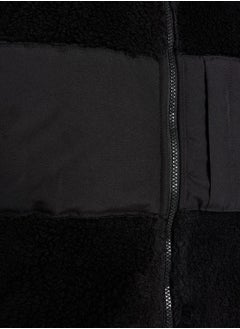 trendyol Black Regular Fit Stand Collar Fabric Block Plush Winter Vest TMNAW24YE00000  - Image 5