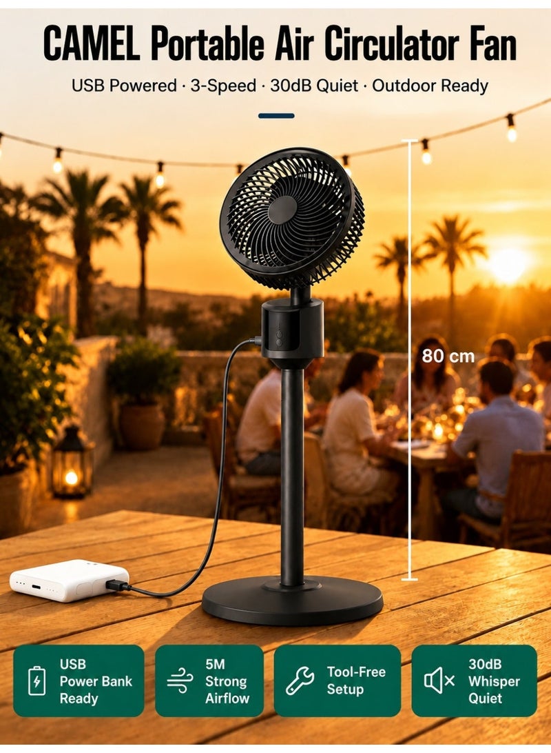 Ultra Silent Remote Control Tower Fan with USB – Portable Tower Fan, Easy Toolless Installation, Sturdy Base, Efficient Air Circulation for Indoor Home & Outdoor Dinners - Image 1