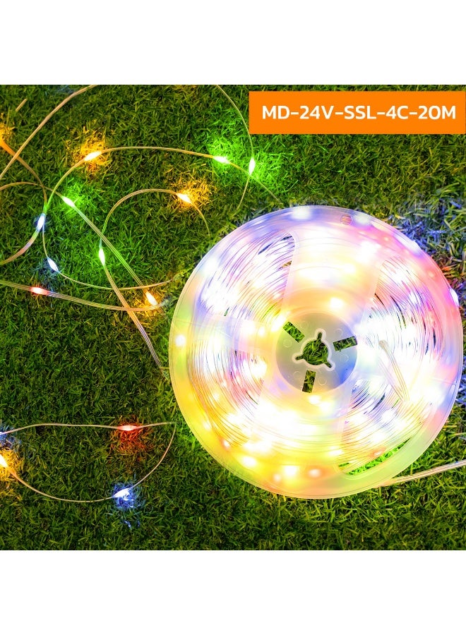 MODI 20M Solar Multicolor String Light – RGBY Outdoor Waterproof 200 LED Rope Light with Remote & 8 Modes for Garden & Events - Image 5