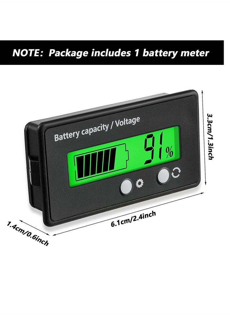 Y&D - Battery Indicator, Golf Cart Meter, Front Setting, Switch Key, Capacity Voltage Gauge, for Acid, Lithium-ion Detect, 1PCS (Green) - Image 1