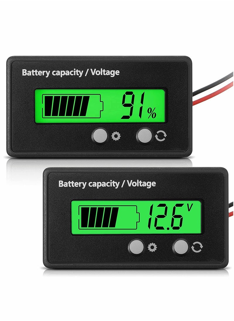 Y&D - Battery Indicator, Golf Cart Meter, Front Setting, Switch Key, Capacity Voltage Gauge, for Acid, Lithium-ion Detect, 1PCS (Green) - Image 1