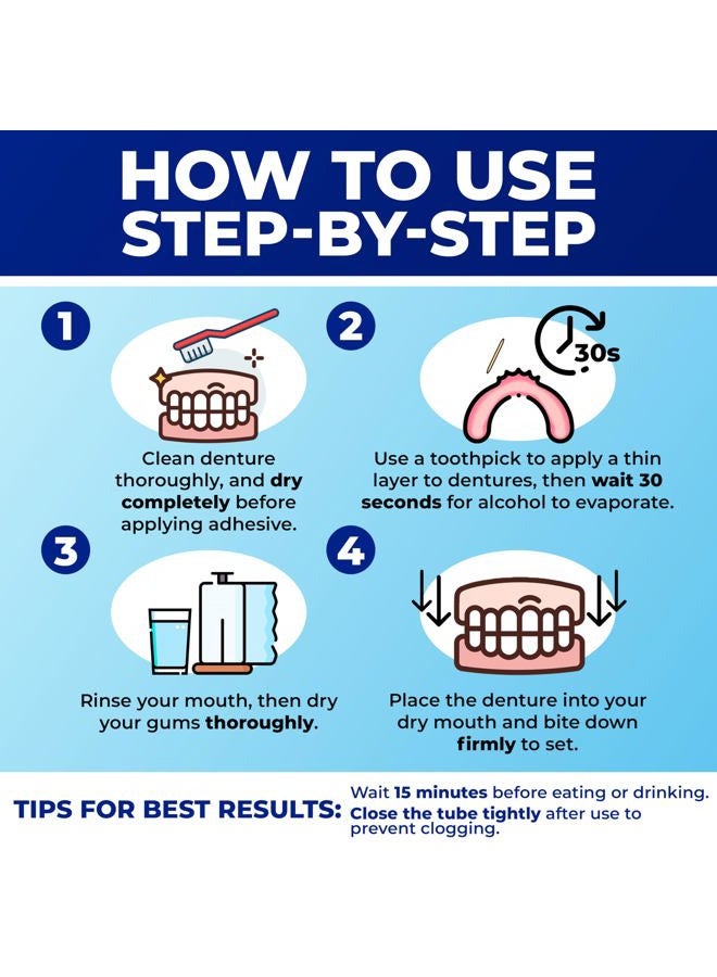 Secure Denture Adhesive Secure Denture Adhsv Sens 1.4 Oz, 4 pack - Image 5