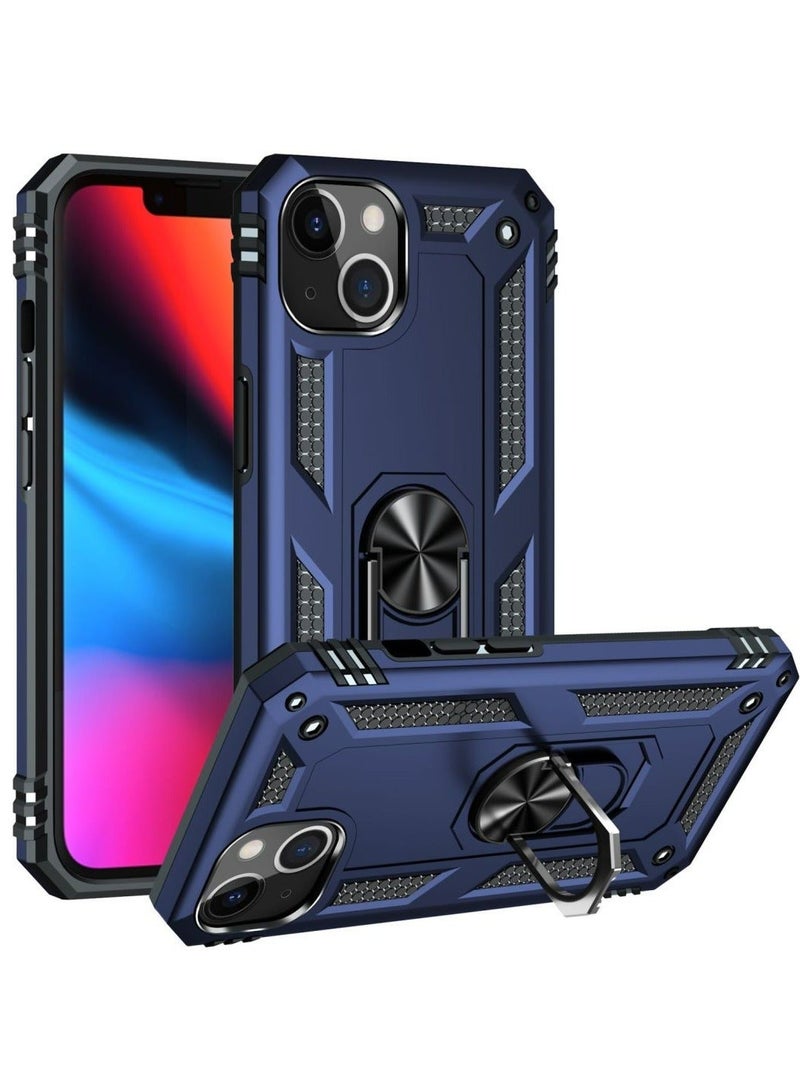 Protective Case For iPhone 13 Heavy Duty Armor with Magnetic Ring Stand - Image 1