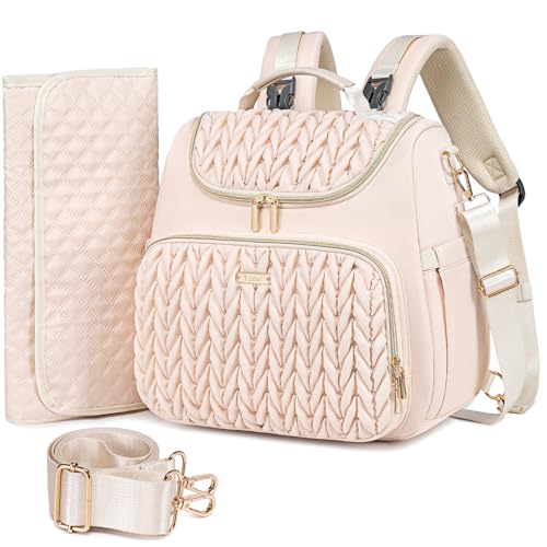 Tealari 4 in 1 Convertible Diaper Bag Backpack,Waterproof Baby Diaper Bag with Changing Pad,Converts into Baby Tote Bag,Diaper Backpack,Stroller Bag and Crossbody Diaper Bag - Image 1