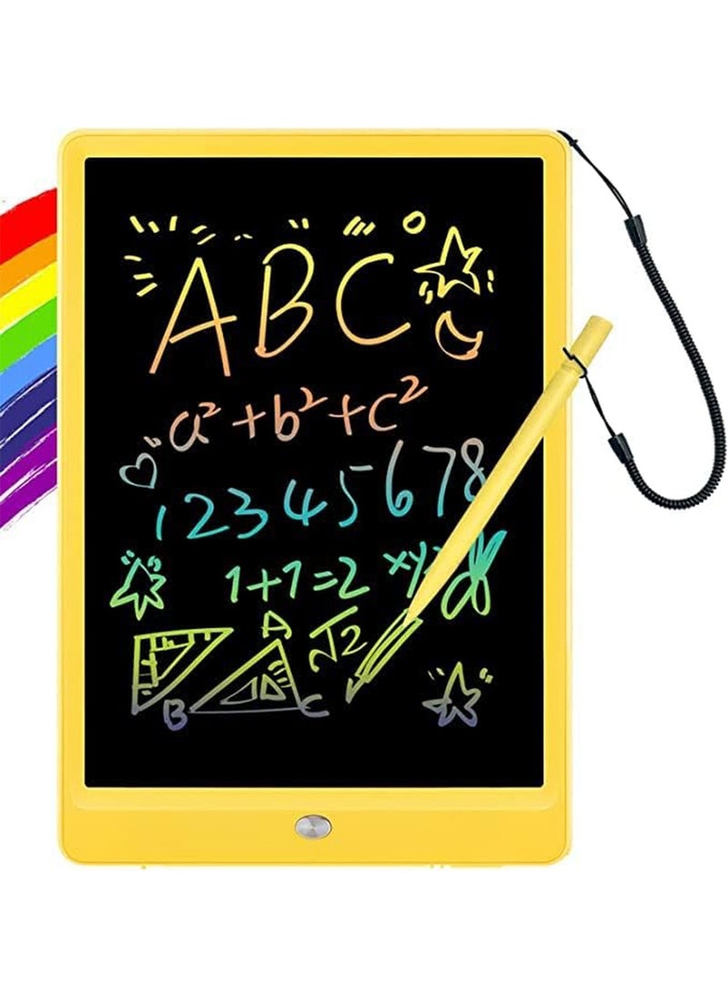 ليموس جهاز لوحي للكتابة LCD للأطفال مقاس 10 بوصات لوحة رسم ملونة مع قلم لوحة رسم قابلة لإعادة الاستخدام مع شاشة حماية للعين لعبة تعليمية كهدية  - Image 1