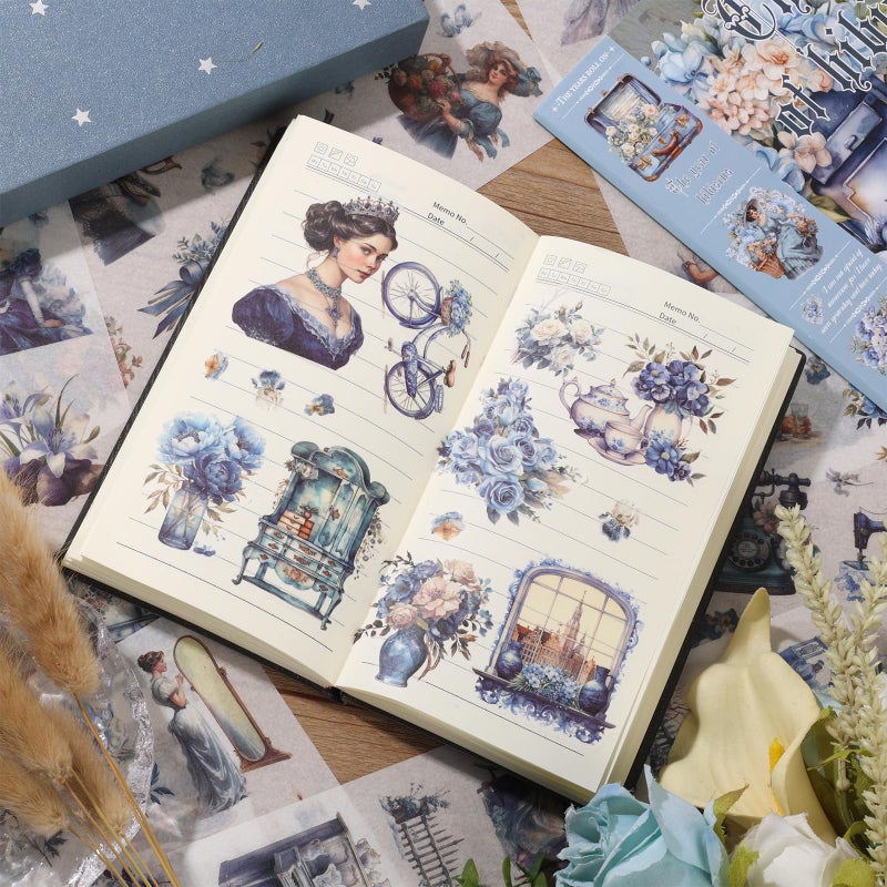 Auguro Vintage Ephemera Sticker 24 Sheets precut 300 washi Stickers Paper Journal Stickers for Adults People Junk Journal Sticker Book Scrapbooking Supplies - Image 5