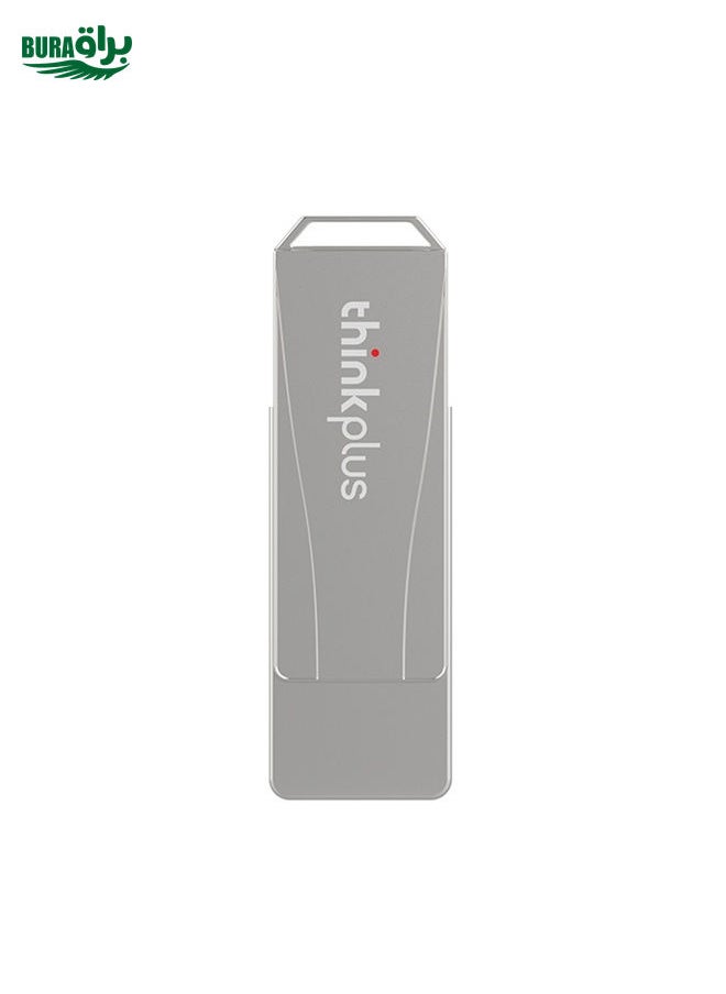 BURAQ - Lenovo Thinkplus USB 3.0 Rotating Flash Drive, Memory:128GB(Silver) - Image 1