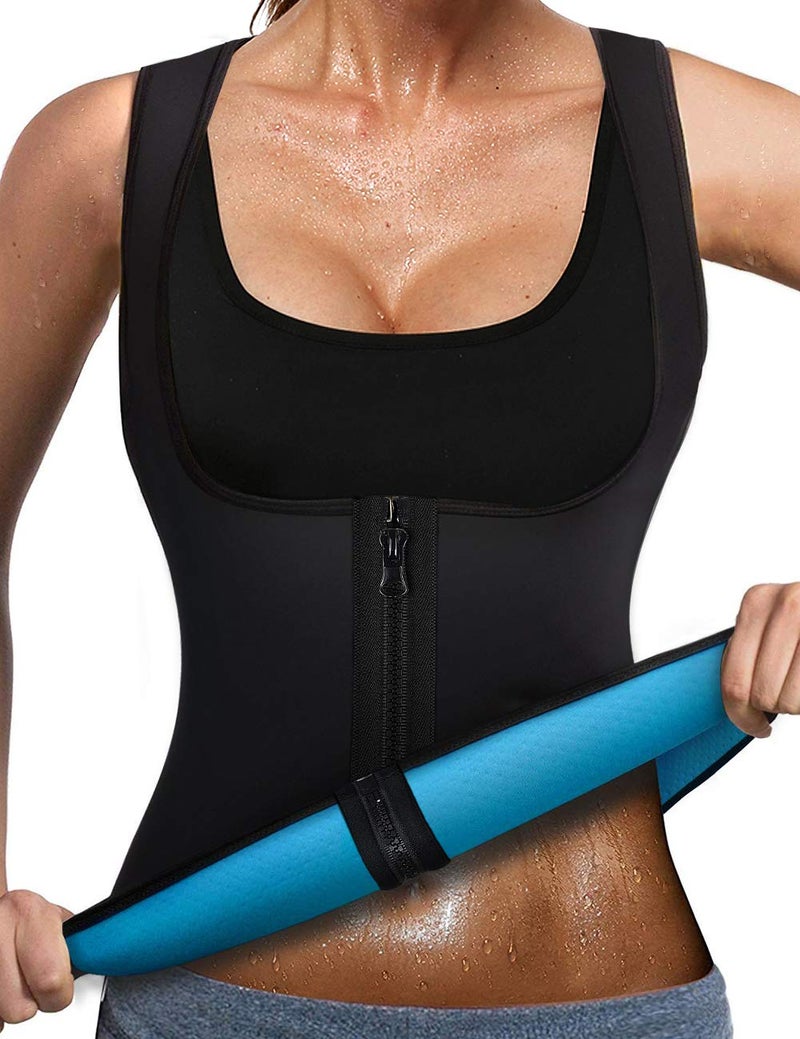 NonEcho Women Sauna Body Shaper Sweat Suit Sleeve Spa Cami Hot Neoprene Slimming Workout Vest Waist Trainer Top - Image 1