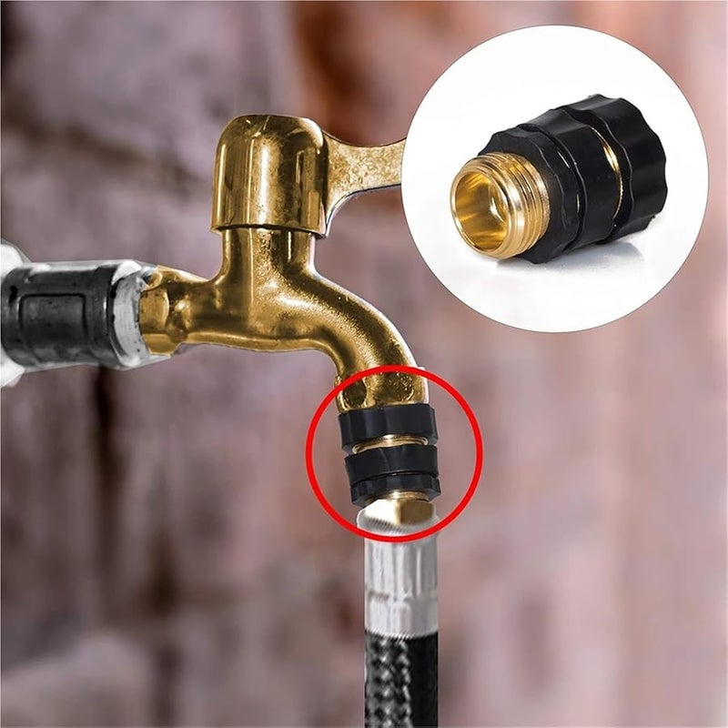 Garden Hose Quick Connector 3 4 Inch Male Female Fitting 4 Set US Standard - Image 5