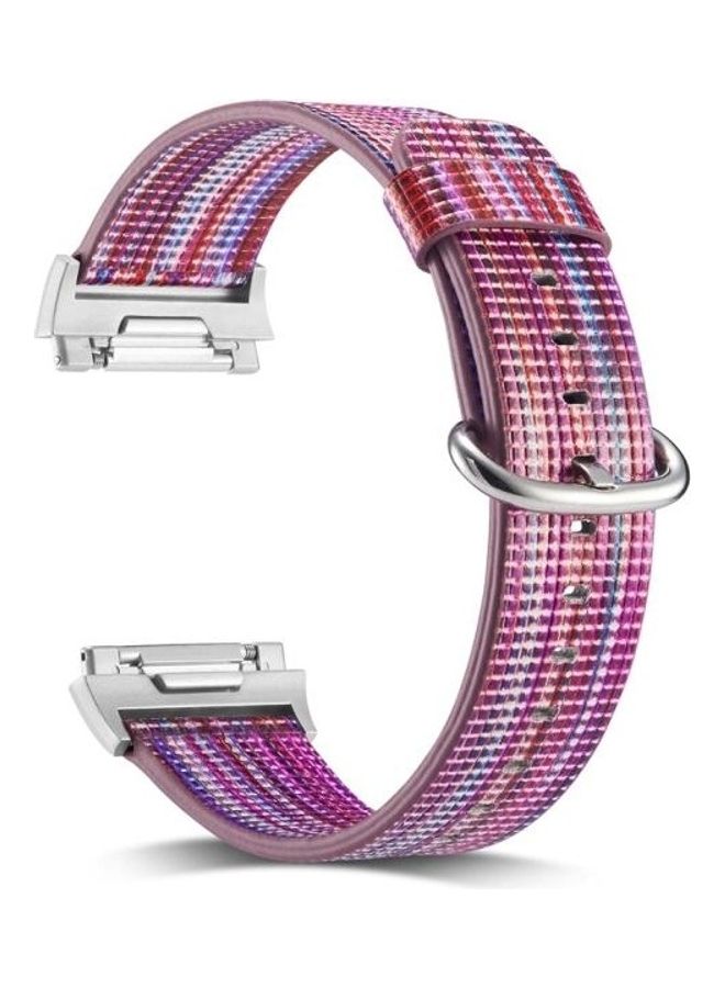 BGM Leather Coloured Drawing Watchband For Fitbit Ionic Multicolour - Image 3