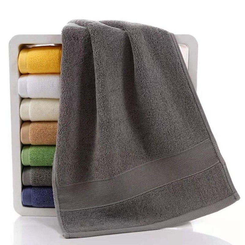PUPOPIK 2 Pack Hand Towels for Bathroom (14 x 30 Inch)-100% Cotton Hand Towel  Highly Absorbent and Quick Dry Face Washcloth  Home Soft Premium Towel for Hotel  Bath  Kitchen and Spa(Gray) - Image 5