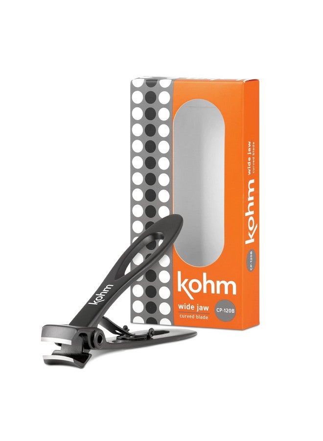 Kohm Nail Clippers For Thick Nails Heavy Duty Sharp Wide Mouth Professional Fingernail And Toenail Clippers For Men Women & Seniors Black - Image 1