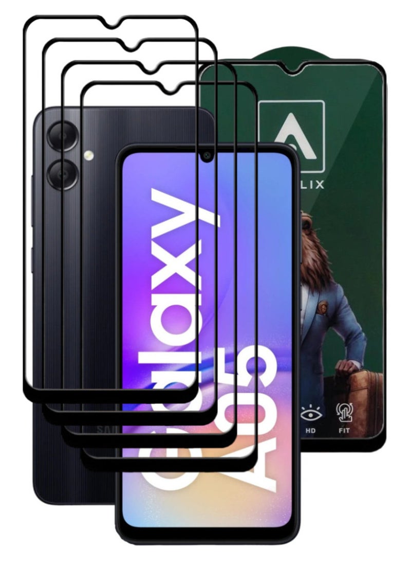 ACLIX 4 Pieces Antistatic ESD Dustproof Premium Quality High Definition Tempered Glass Screen Protector Designed For Samsung Galaxy A05 - Image 1