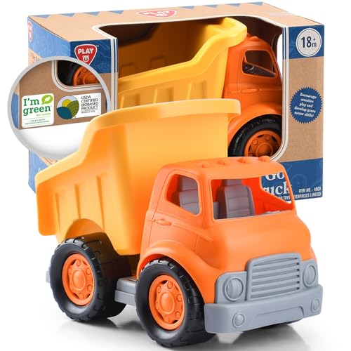 PLAY EcoFriendly Toys Dump Truck Beach Toy USDA Certified No BPAPhthalatePVC Recycled Bioplastic Construction Truck Toys for Toddlers 1 2 3 4 Sand Toys Vehicle for Kids - Image 1