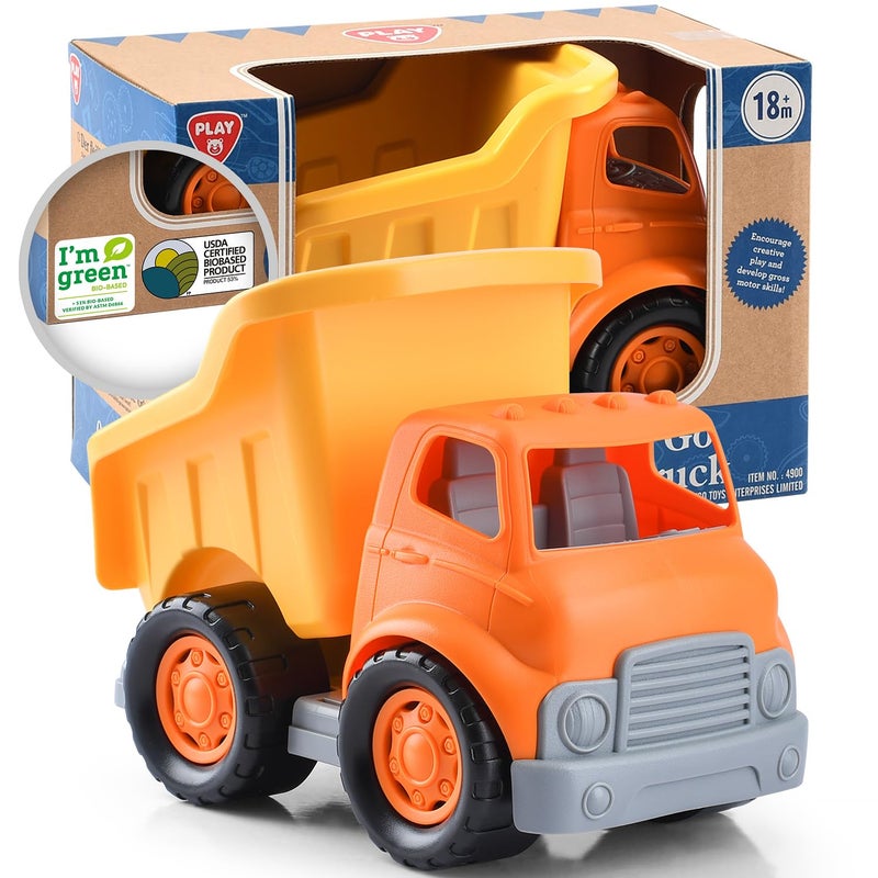 PLAY EcoFriendly Toys Dump Truck Beach Toy USDA Certified No BPAPhthalatePVC Recycled Bioplastic Construction Truck Toys for Toddlers 1 2 3 4 Sand Toys Vehicle for Kids - Image 3