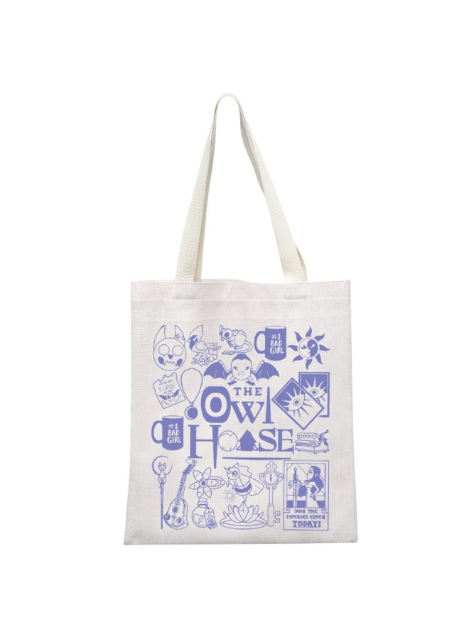 MEIKIUP Owl Inspired Gift Owl Characters Makeup Bag Tote Bag Hexside Magic Gift owl tote bag - Image 2