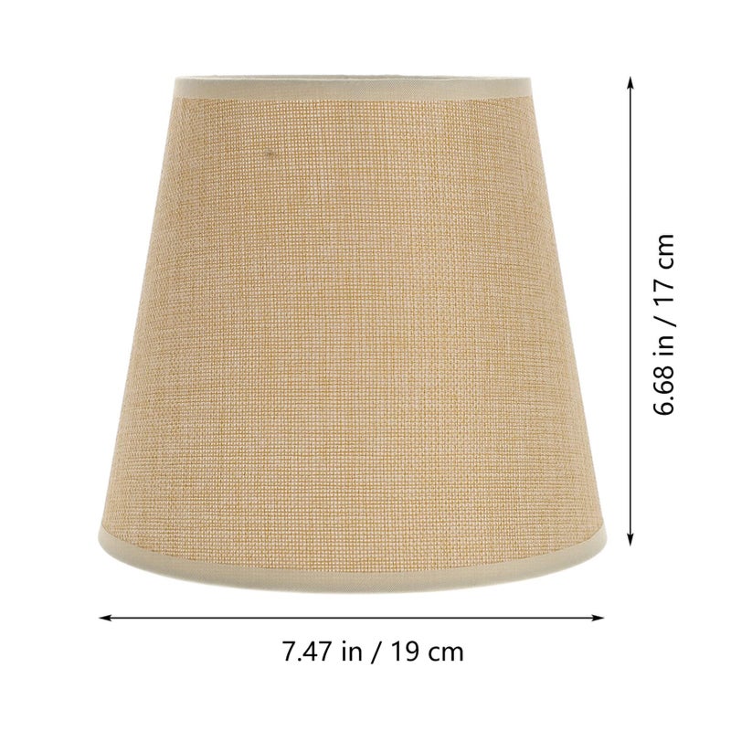 Burlap Fabric Pendant Lamp Shade E27 Table Desk Bedside Wall Clip On Light Cover - Image 3
