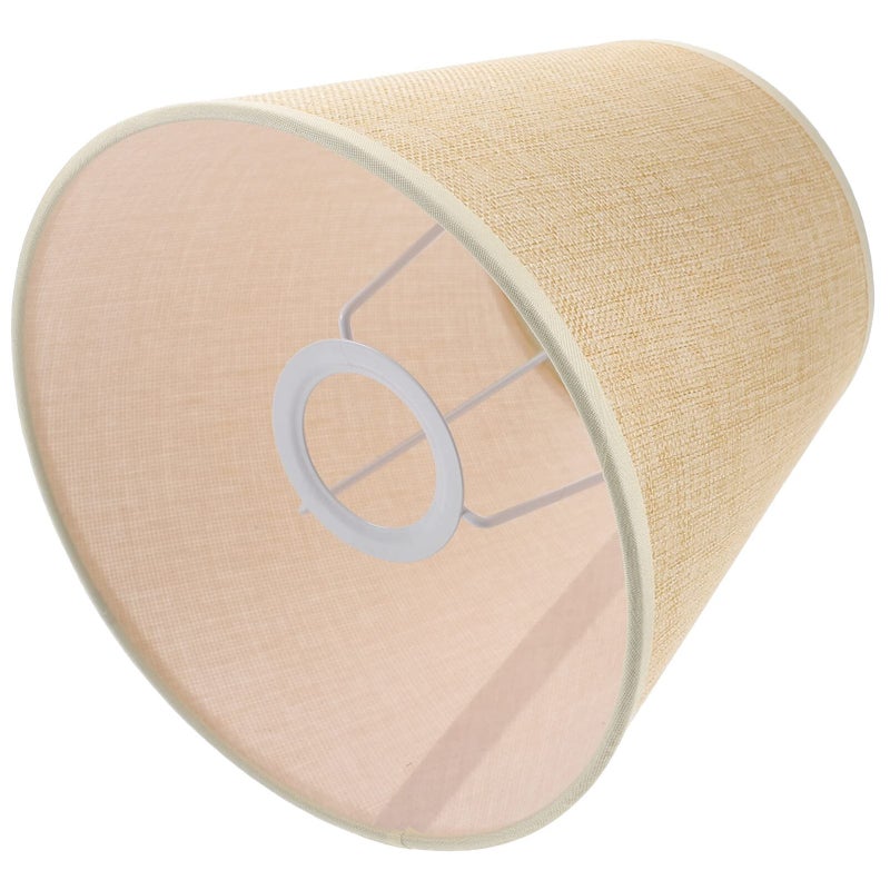 Burlap Fabric Pendant Lamp Shade E27 Table Desk Bedside Wall Clip On Light Cover - Image 4