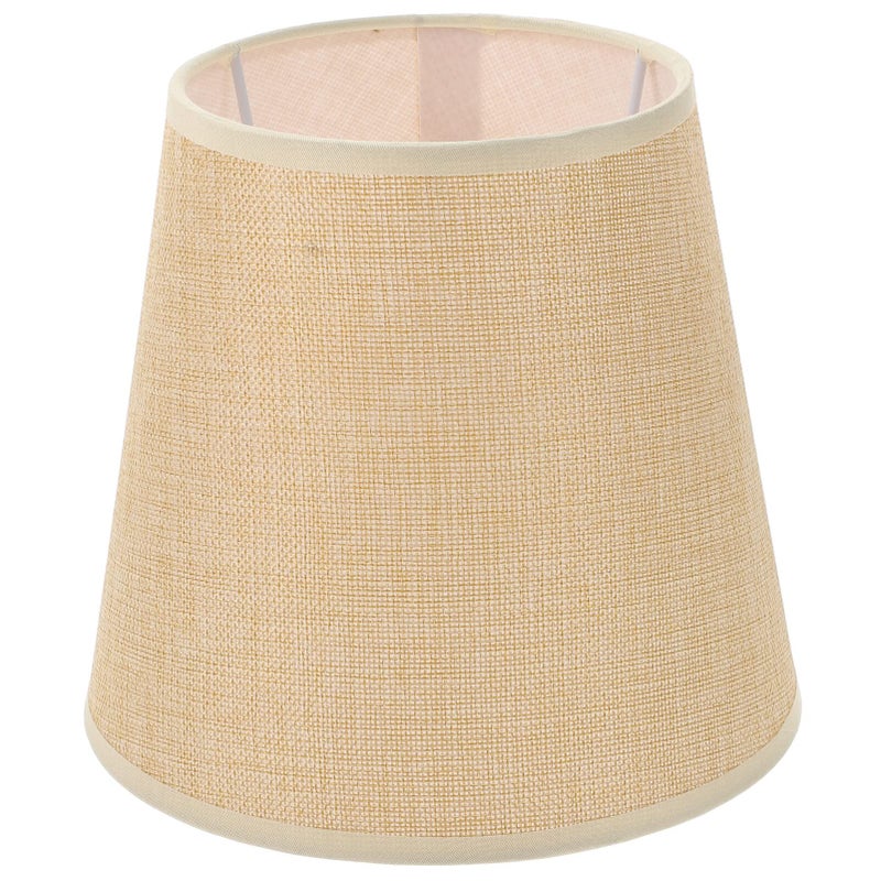Burlap Fabric Pendant Lamp Shade E27 Table Desk Bedside Wall Clip On Light Cover - Image 2