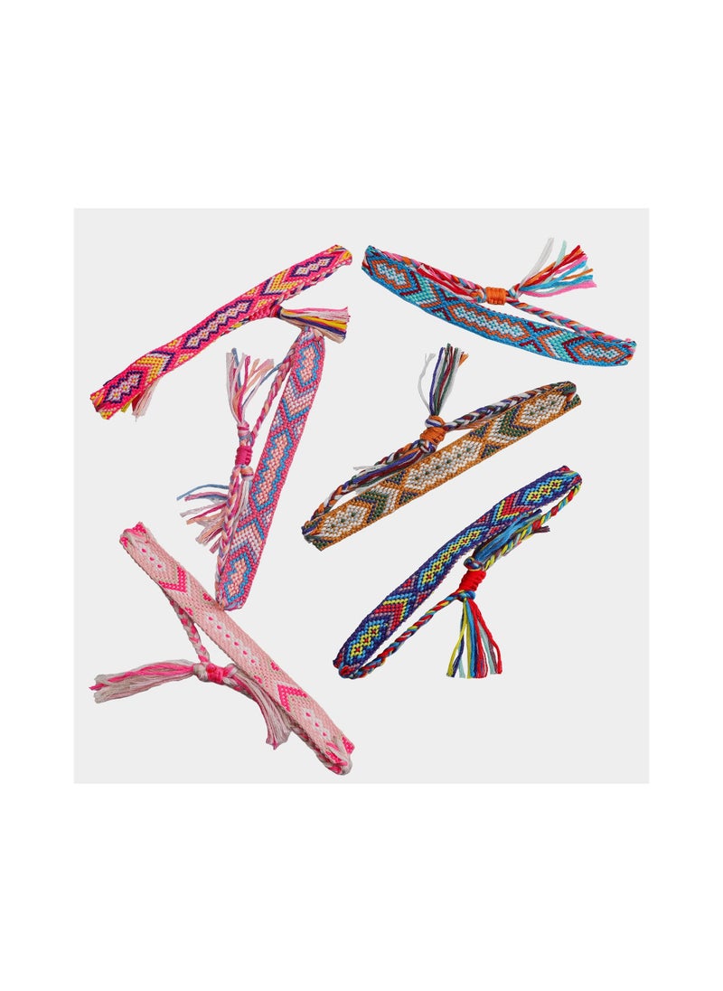 Captaintech 12 Pcs Nepal Woven Friendship Bracelets Handmade Braided String Adjustable Bulk Bracelet for Women Kids Girls  - Image 2