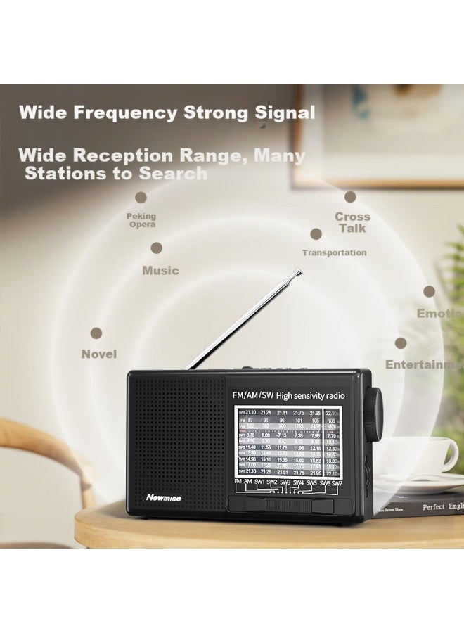 Newmine Bt526 Radio For Elderly With Led Light Mini Speaker Portable Fm Radio Semiconductor Rechargeable - Image 5