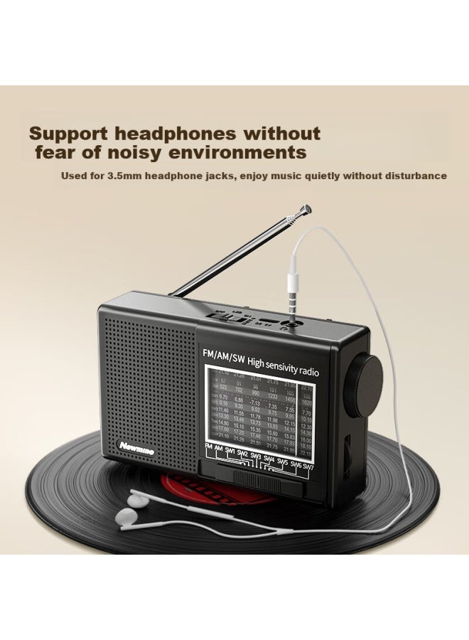 Newmine Bt526 Radio For Elderly With Led Light Mini Speaker Portable Fm Radio Semiconductor Rechargeable - Image 2