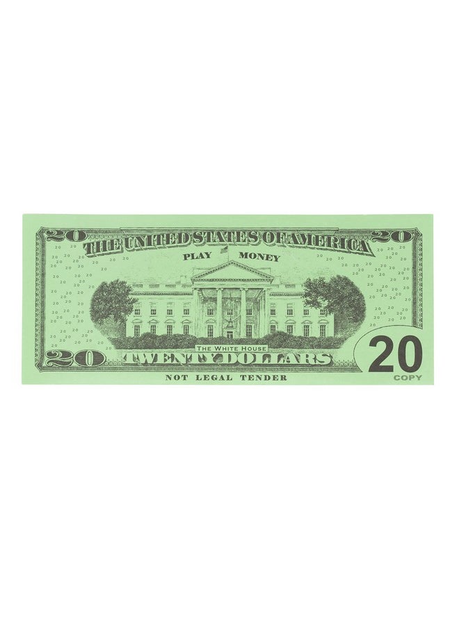 Learning Advantage - Twenty Dollar Play Bills - Set Of 100 $20 Paper Bills - Teach Currency, Counting And Math With Play Money - Image 1