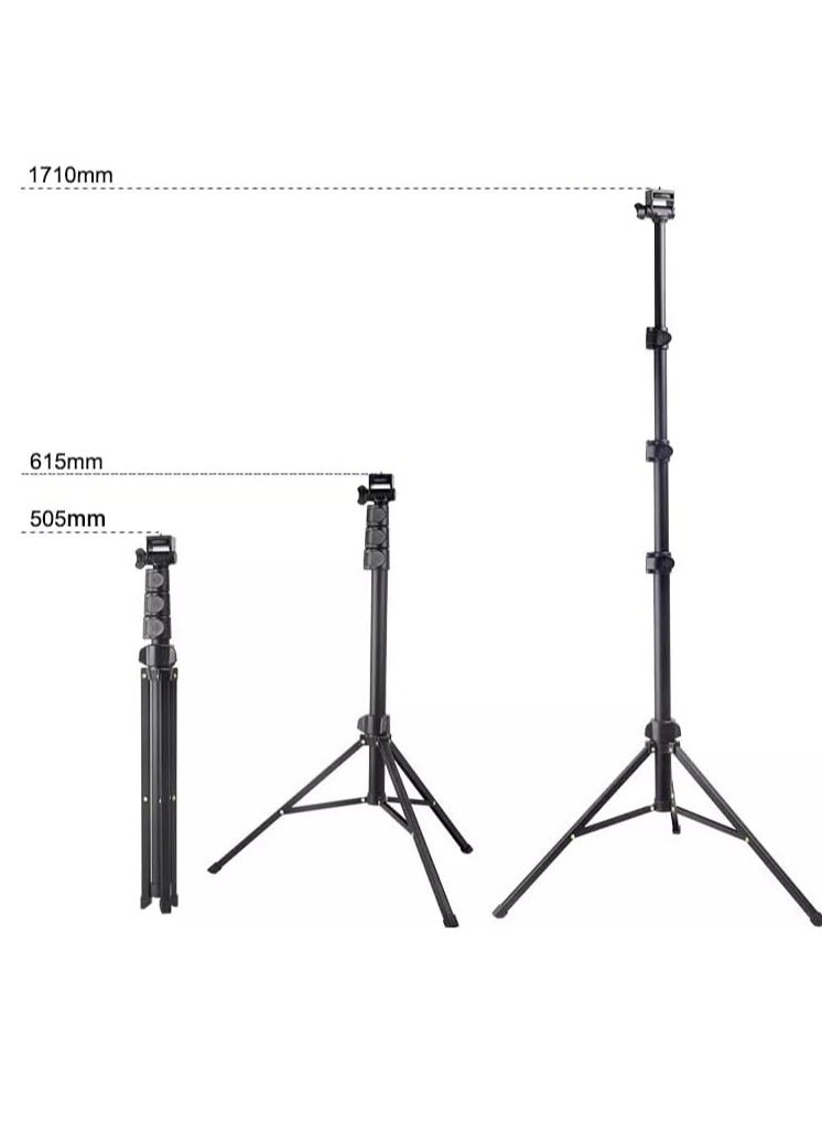 Jmary Jmary MT36 Selfie Stick Phone Tripod 67" Extendable Travel Tripod Stand with Phone Clip 1.7 meter Tripod for Video Shooting vlog - Image 4