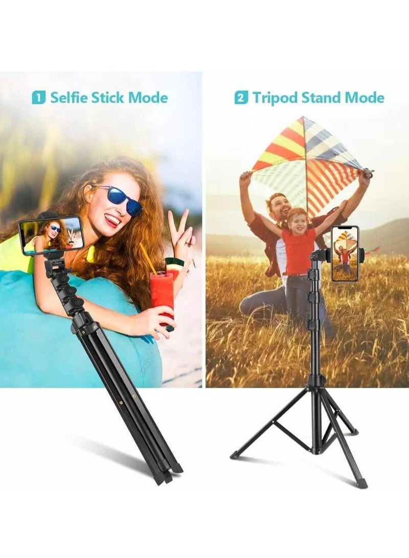 Jmary Jmary MT36 Selfie Stick Phone Tripod 67" Extendable Travel Tripod Stand with Phone Clip 1.7 meter Tripod for Video Shooting vlog - Image 3