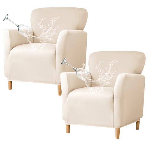 HAOYONG Banquet Armchair Slipcover Stretch Velvet Chair Covers 1-Piece Armchair Sofa Covers Soft Arm Chair Cover Removable Washable Single Couch Covers Furniture Protector for Living Room - Set of 2 - Image 1