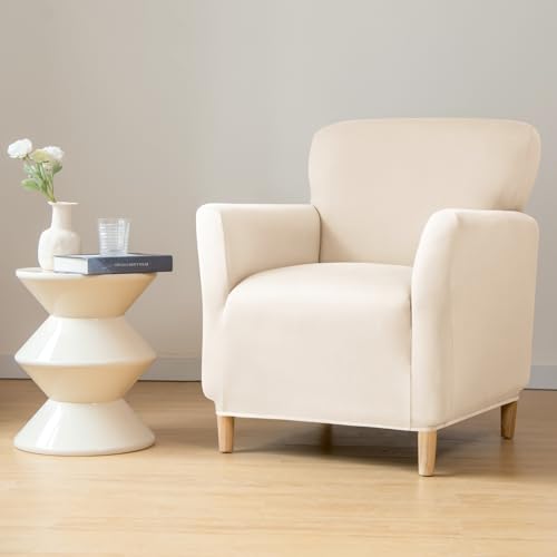 HAOYONG Banquet Armchair Slipcover Stretch Velvet Chair Covers 1-Piece Armchair Sofa Covers Soft Arm Chair Cover Removable Washable Single Couch Covers Furniture Protector for Living Room - Set of 2 - Image 2