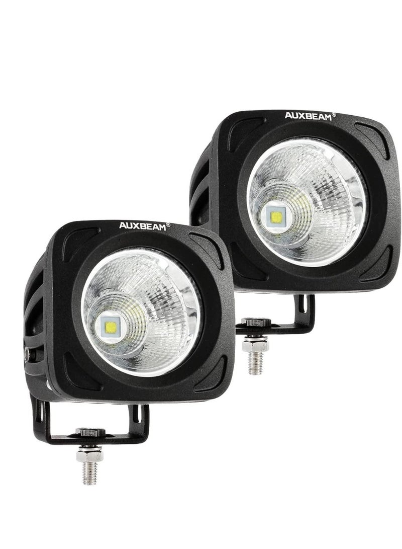 Auxbeam 3.5" 50W Round/Square LED Driving Lights Combo White with wiring harness for SUV ATV UTV Trucks Pickup Boat - Image 1