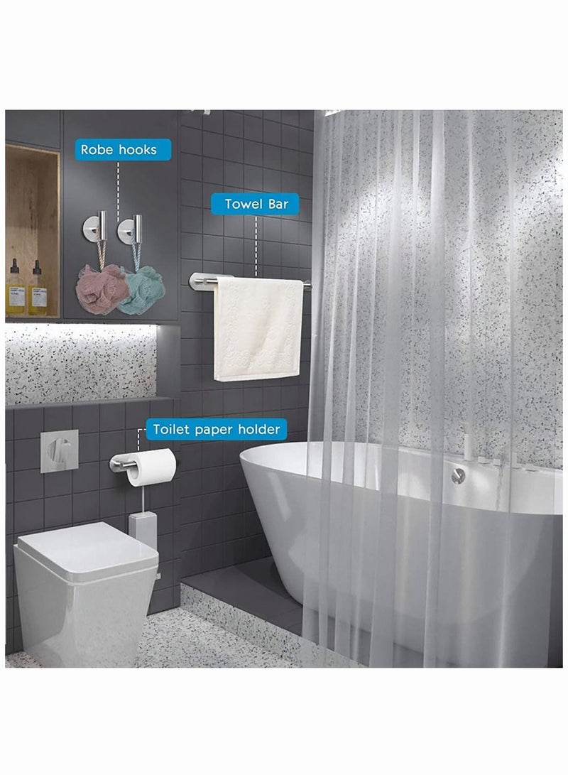 هومستر حامل مناديل المرحاض للحمام ورق التواليت من الفولاذ المقاوم للصدأ ورقية ذاتي اللصق فضي - Image 5