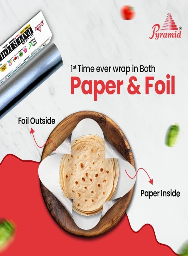 Pyramid Advance Paper Foil 1 Kg, Food Wrapping Paper +Aluminium Foil, 2 in 1 Benefits, New Method to Pack Food, Healthy, Safe & Environment Friendly - Image 2
