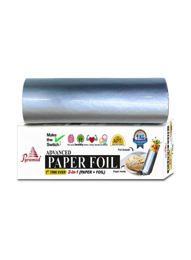 Pyramid Advance Paper Foil 1 Kg, Food Wrapping Paper +Aluminium Foil, 2 in 1 Benefits, New Method to Pack Food, Healthy, Safe & Environment Friendly - Image 1