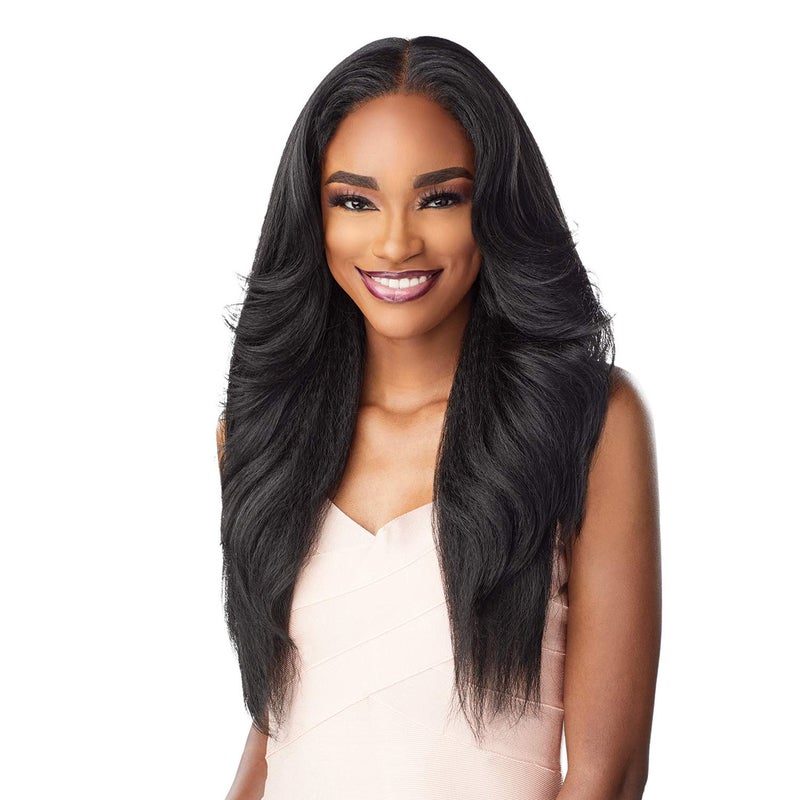 Sensationnel What Lace 13X6 Wigs Dasha Lacefrontal Hand Tied Glueless Synthetic with Natural Density Preplucked Hairline MPCARAMEL