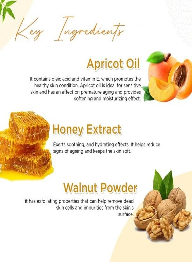 Astaberry Apricot Scrub with Honey and Chicory, Deep Cleansing Face Exfoliant for Blackheads and Dead Skin Cells, Natural Skin Care, 50 ML pack of 3 - Image 4