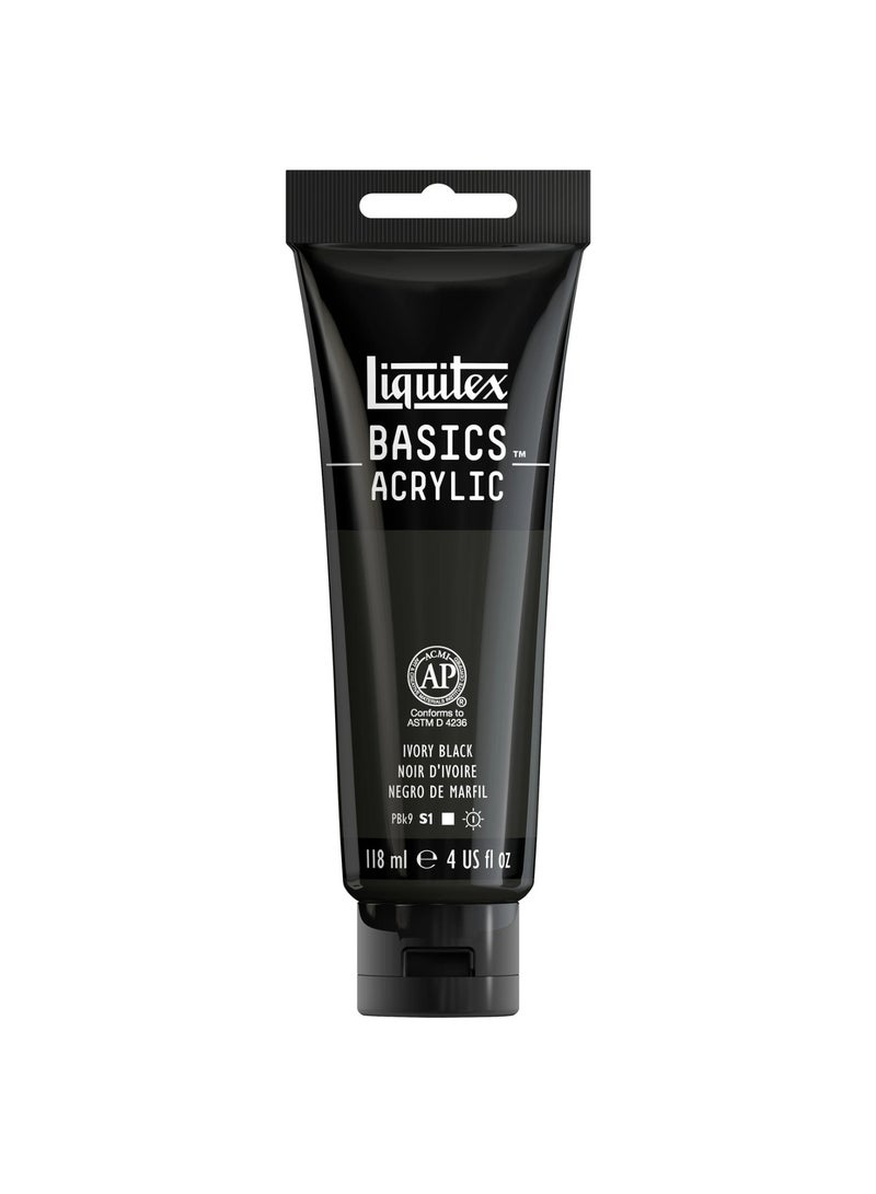Liquitex أنبوب طلاء أكريليك أساسي 118 مل محتوى أسود عاجي - Image 1