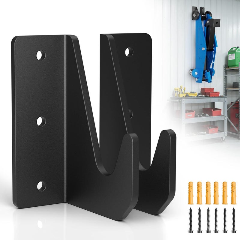 ViewKurM Jack Stand Wall Mount，Heavy-Duty Floor Jack Holder Hook,Stainless Steel Storage Rack Organizer for Hydraulic Floor Jack&Car Trailers,Max Load 660LB,Fits 2-3 Ton Jacks - Image 1