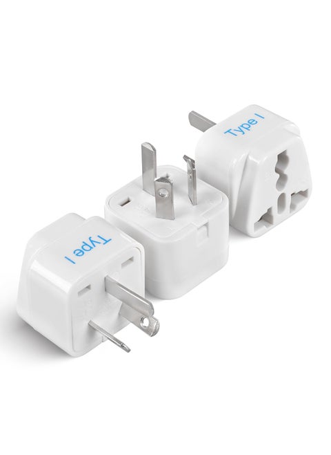 India to Australia Converter Plug Universal Socket Adapter TypeI Pack of 3 for China New Zealand Argentina Cross 3Pin Plug Universal Input Pack of 33Pin Australia Adapter