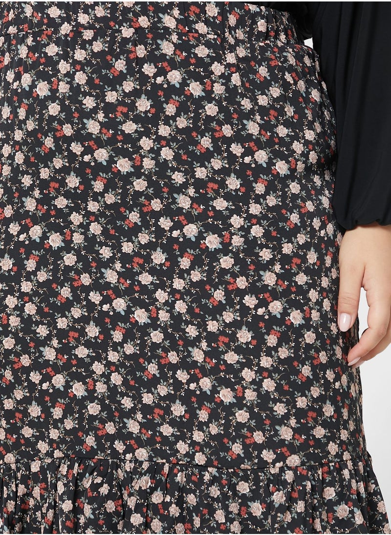Ginger Plus - Tiered Frill Detail Skirt - Image 1