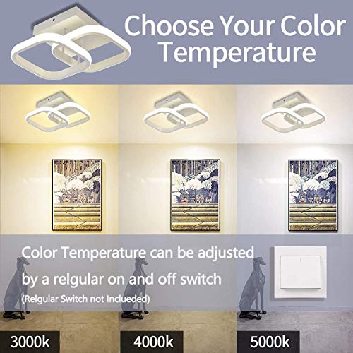 RJ 22W Square Modern Ceiling Light for Bedroom, Living Room, Kitchen, Hallway & Balcony | Cool White, Warm White & Natural White | Energy Saving LED Ceiling Lamp | 2 Years Warranty - Image 3