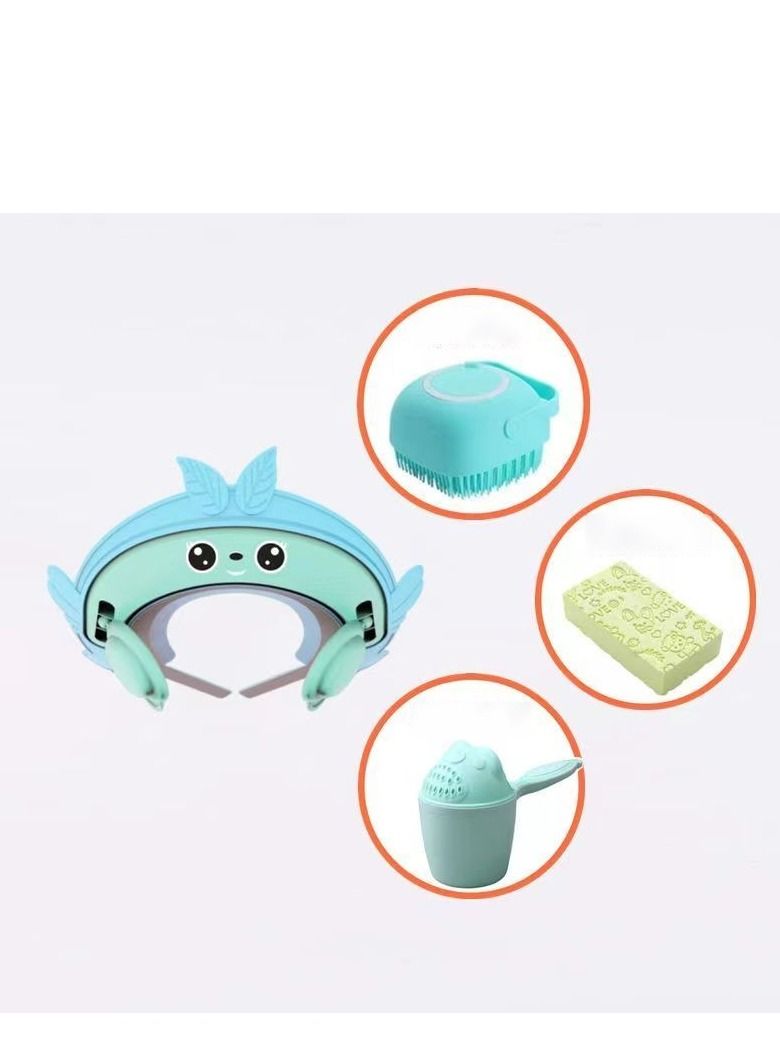 Children's Shampoo Cap Water-Proof Baby Adjustable Ear Protection Waterproof Child Soft Rubber Shampoo Cap Artifact Baby Bath - Image 1