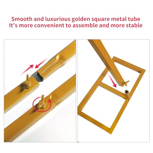 IKULE Wedding Arch 8.5FT Round Backdrop Stand Gold Metal Circle Backdrop Stand Circle Balloon Arch Stand Frame for Birthday Party Bridal Shower Anniversary Ceremony Candy Tables Celebration in 1.9m - Image 4