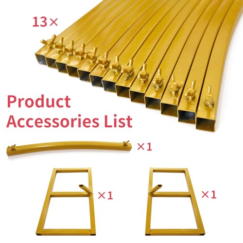 IKULE Wedding Arch 8.5FT Round Backdrop Stand Gold Metal Circle Backdrop Stand Circle Balloon Arch Stand Frame for Birthday Party Bridal Shower Anniversary Ceremony Candy Tables Celebration in 1.9m - Image 3