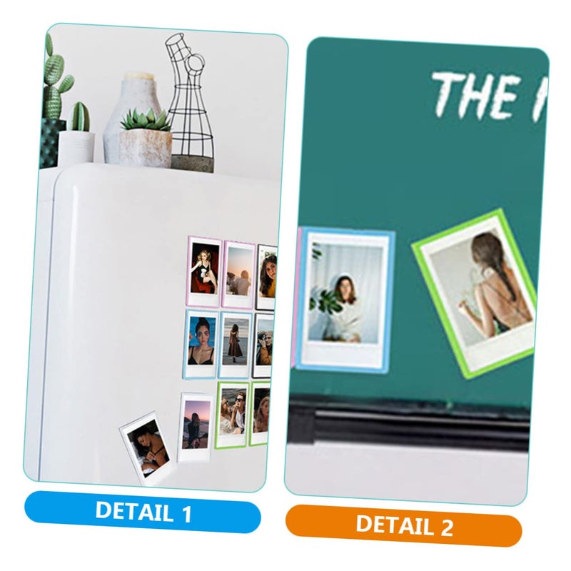 10 علبة إطارات صور مغناطيسية ملونة لمغناطيسات الثلاجة للملاحظات وعرض الصور - Image 3